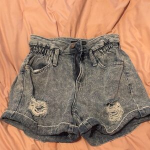 Sincerely Jules Blue Distressed Jean Shorts